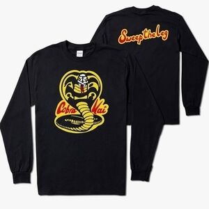 Men's Long Sleeve Cobra Kai Tee Shirt, Black, Size XL
